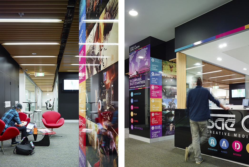 SAE Media Institute Sydney Wynyard, SAE, Tertiary Education Design, Education Design, Phillips Smith Conwell