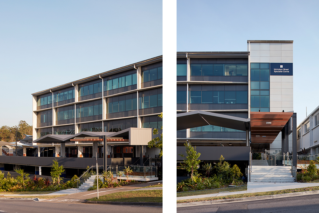Nicholson Street Specialist Suites, Greenslopes Hospital, Phillips Smith Conwell architects, Brisbane architects. Queensland architects. healthcare design, hospital architecture, medical suite design